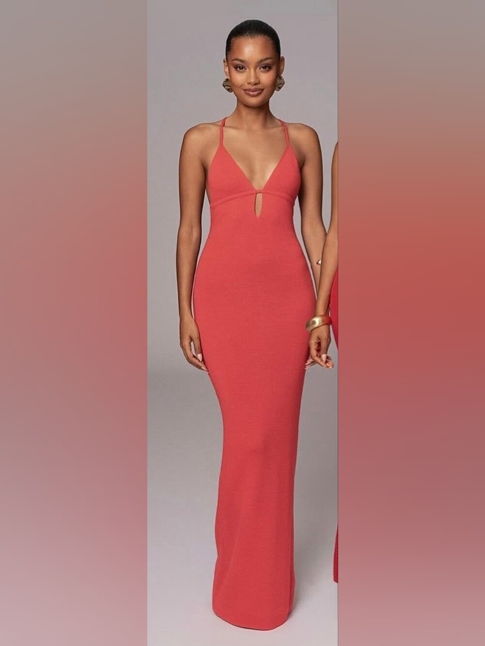 NWT JLUXLABEL Berry Sun Rays Knit Maxi Dress XL